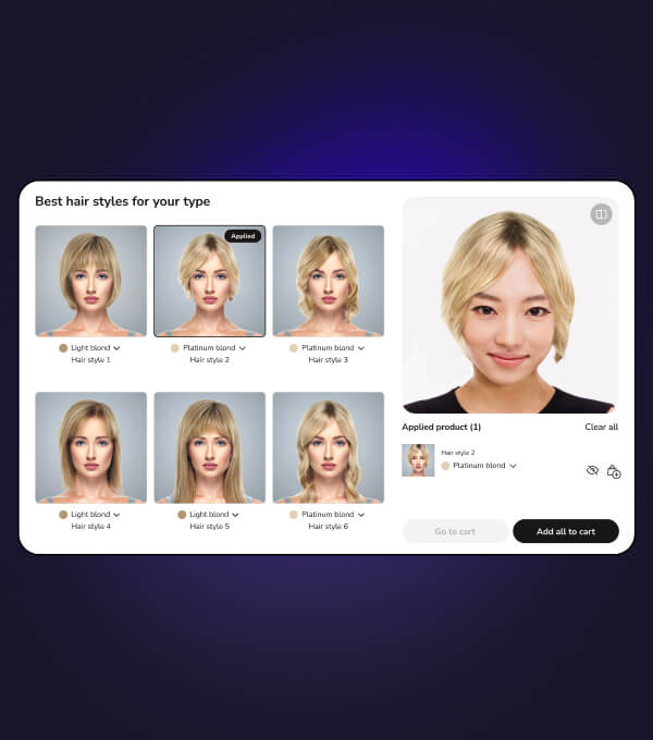 Features of Banuba Virtual Wig Try-On