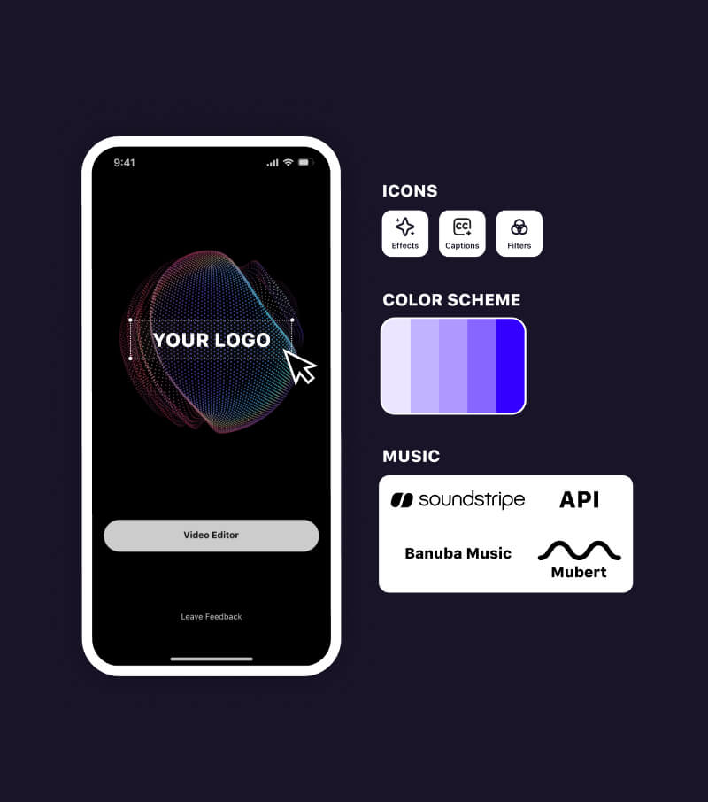 White label video editor customization